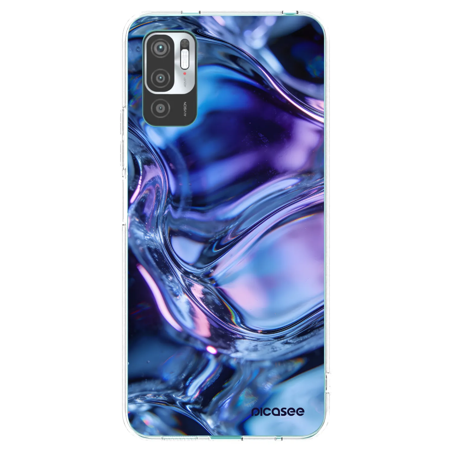 Picasee silikonový průhledný obal pro Xiaomi Redmi Note 10 5G - Iris liquid