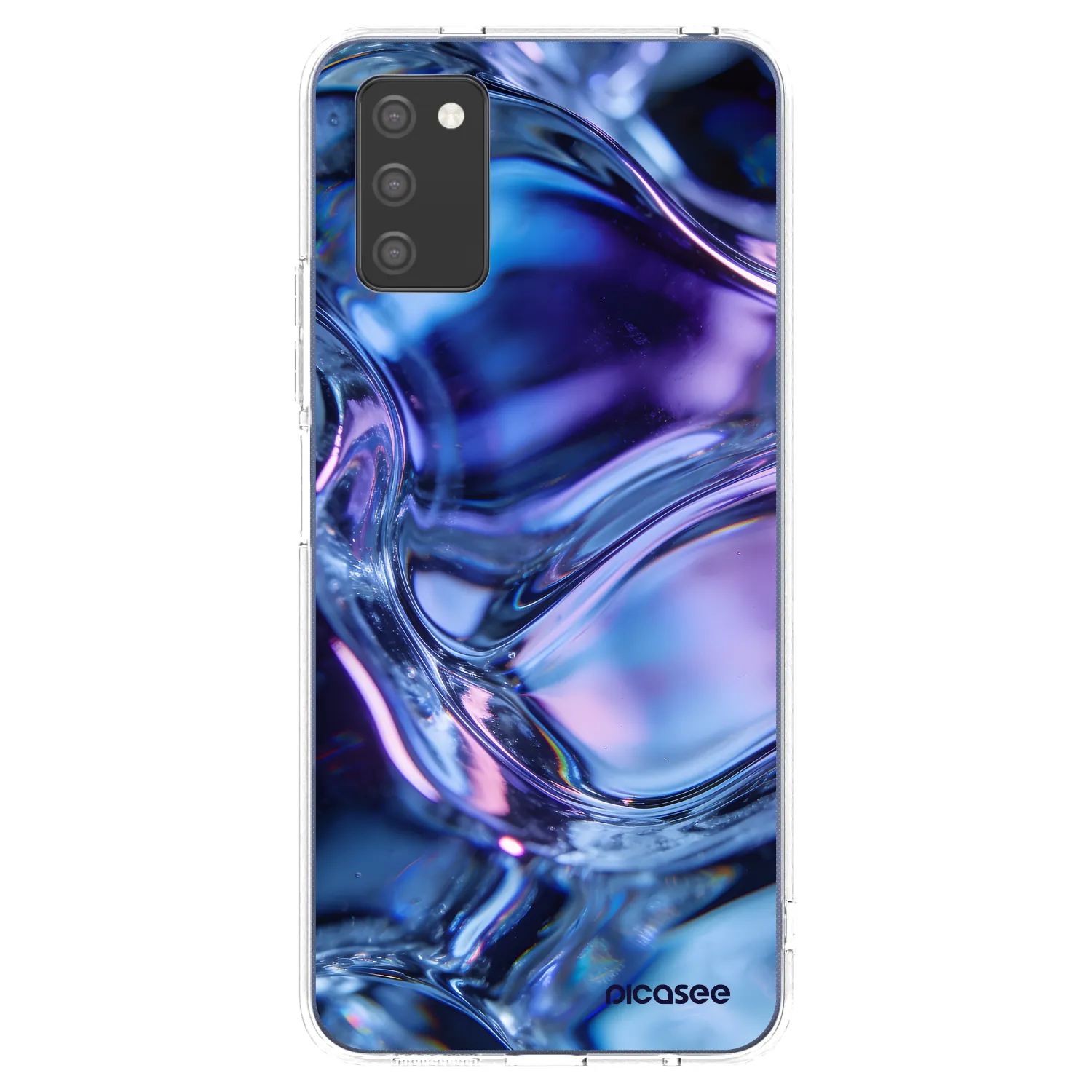 Picasee silikonový průhledný obal pro Samsung Galaxy A02s A025G - Iris liquid