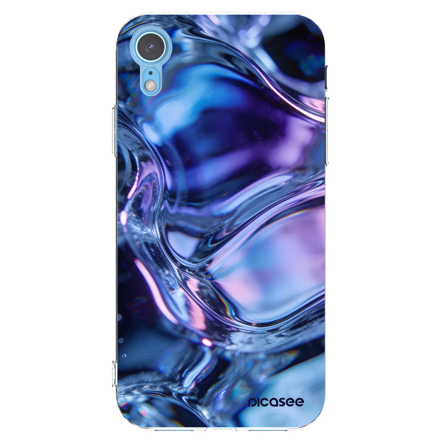 Picasee silikonový průhledný obal pro Apple iPhone XR - Iris liquid