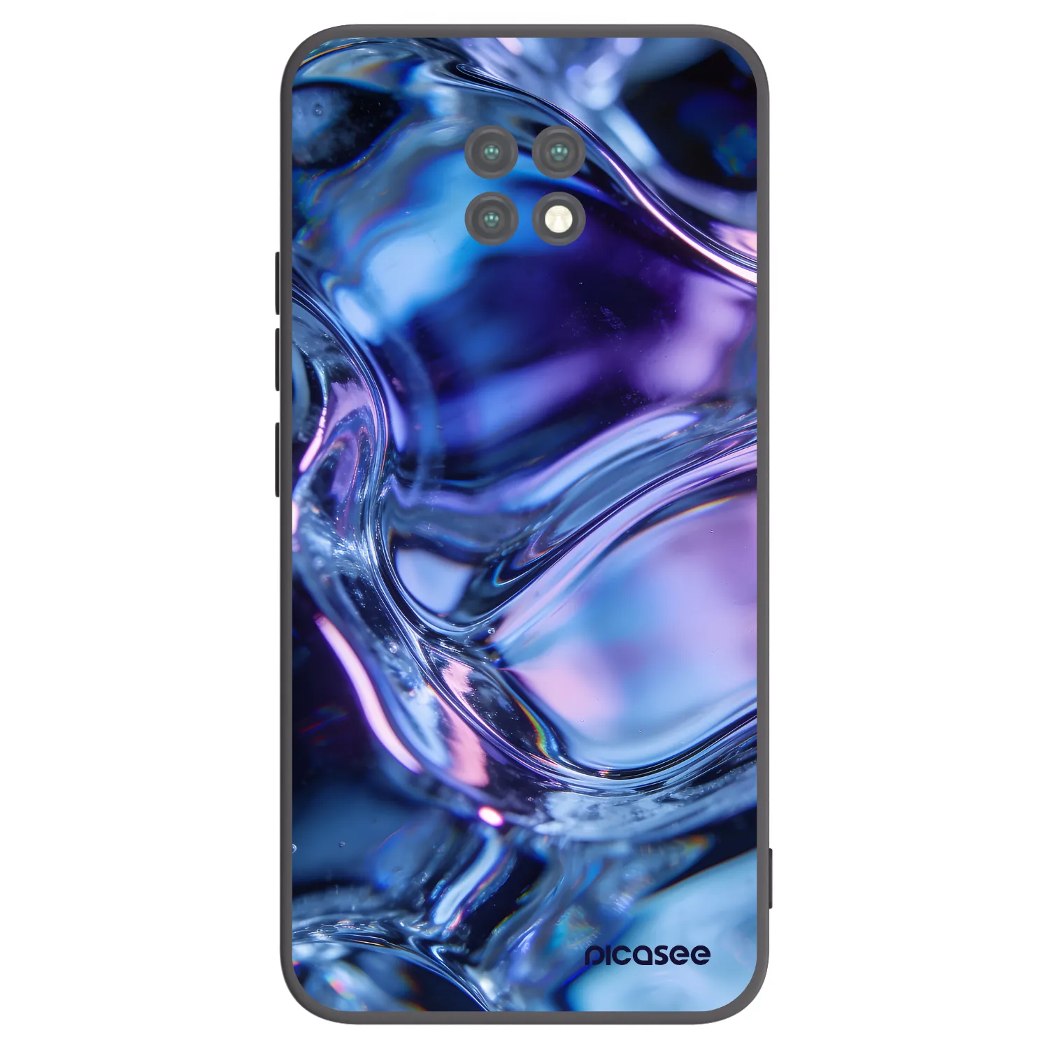 Picasee silikonový černý obal pro Xiaomi Redmi Note 9T - Iris liquid