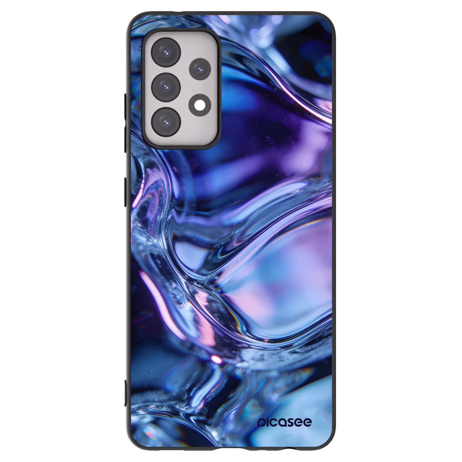 Picasee silikonový černý obal pro Samsung Galaxy A52s 5G A528B - Iris liquid