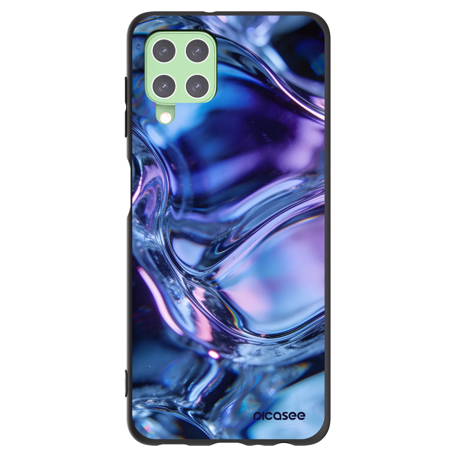 Picasee silikonový černý obal pro Samsung Galaxy A22 A225F 4G - Iris liquid