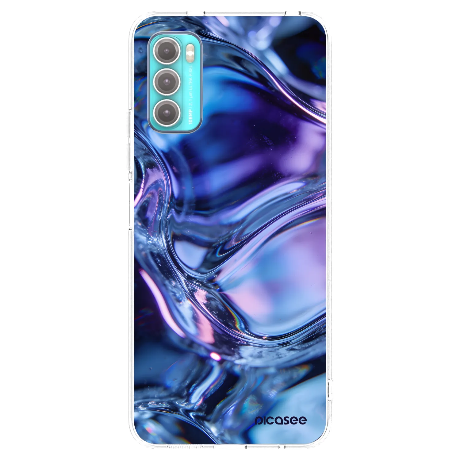 Picasee silikonový průhledný obal pro Motorola Moto G60 - Iris liquid