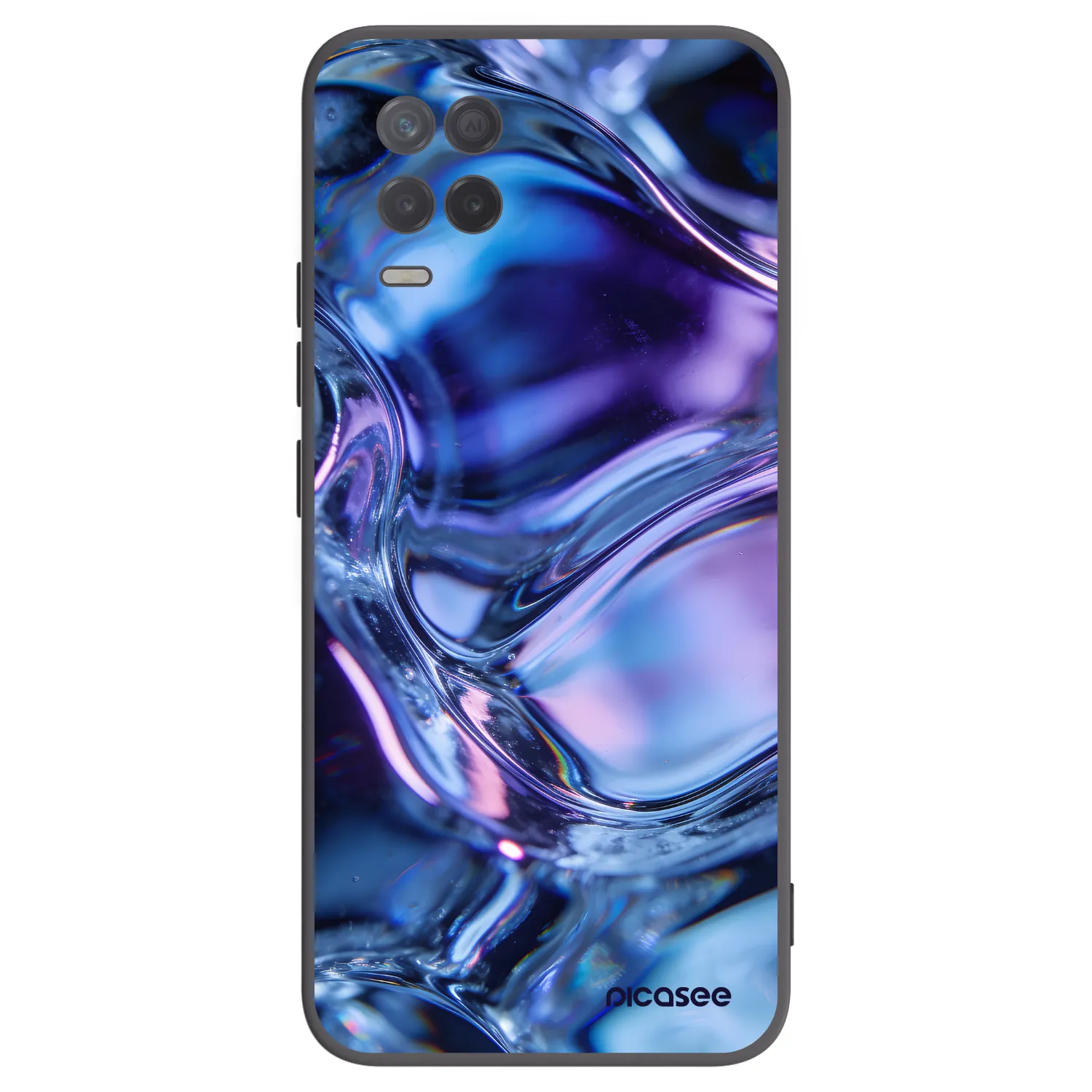 Picasee silikonový černý obal pro Realme 8 5G - Iris liquid
