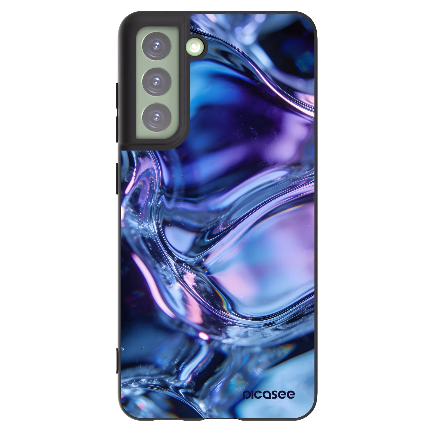 Picasee silikonový černý obal pro Samsung Galaxy S21 FE 5G - Iris liquid