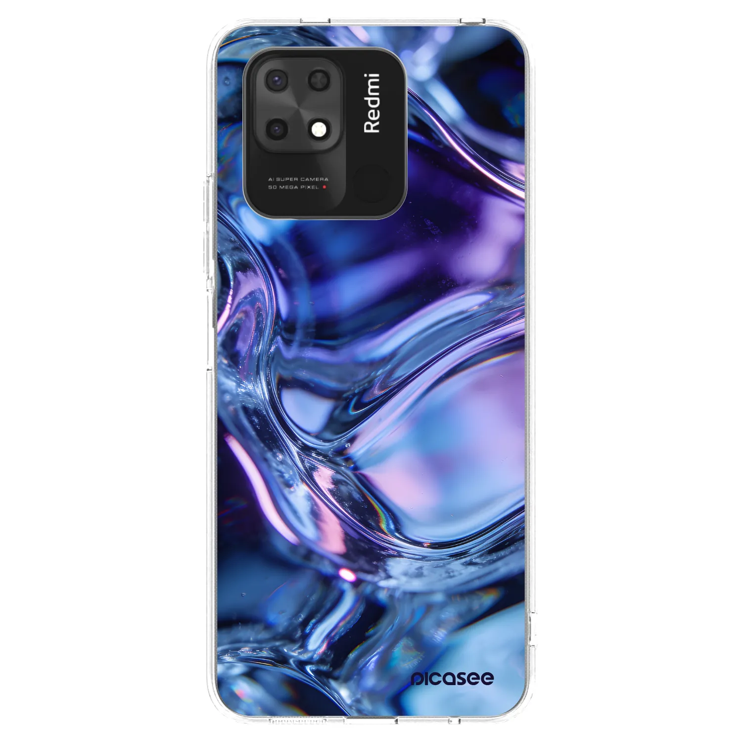 Picasee silikonový průhledný obal pro Xiaomi Redmi 10C - Iris liquid