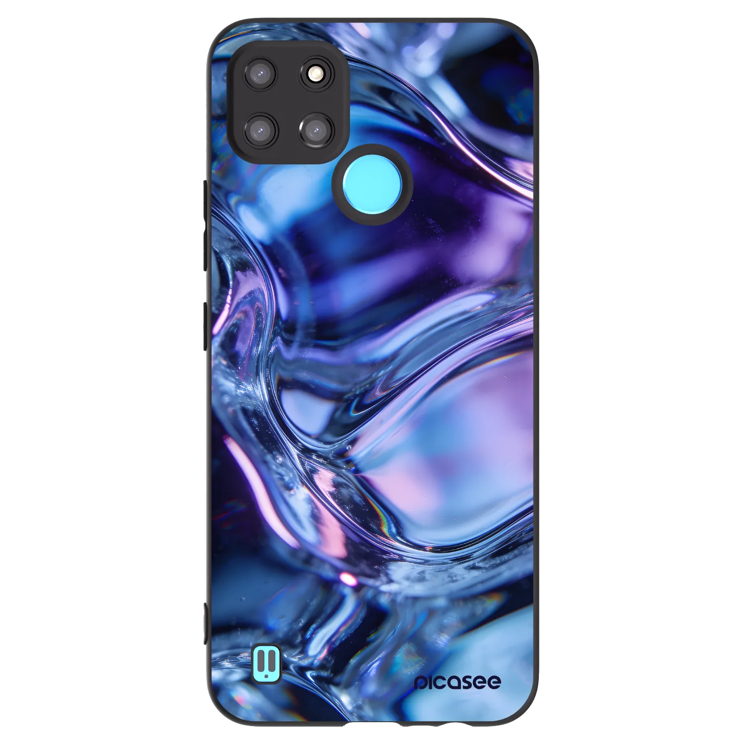 Picasee silikonový černý obal pro Realme C21Y - Iris liquid