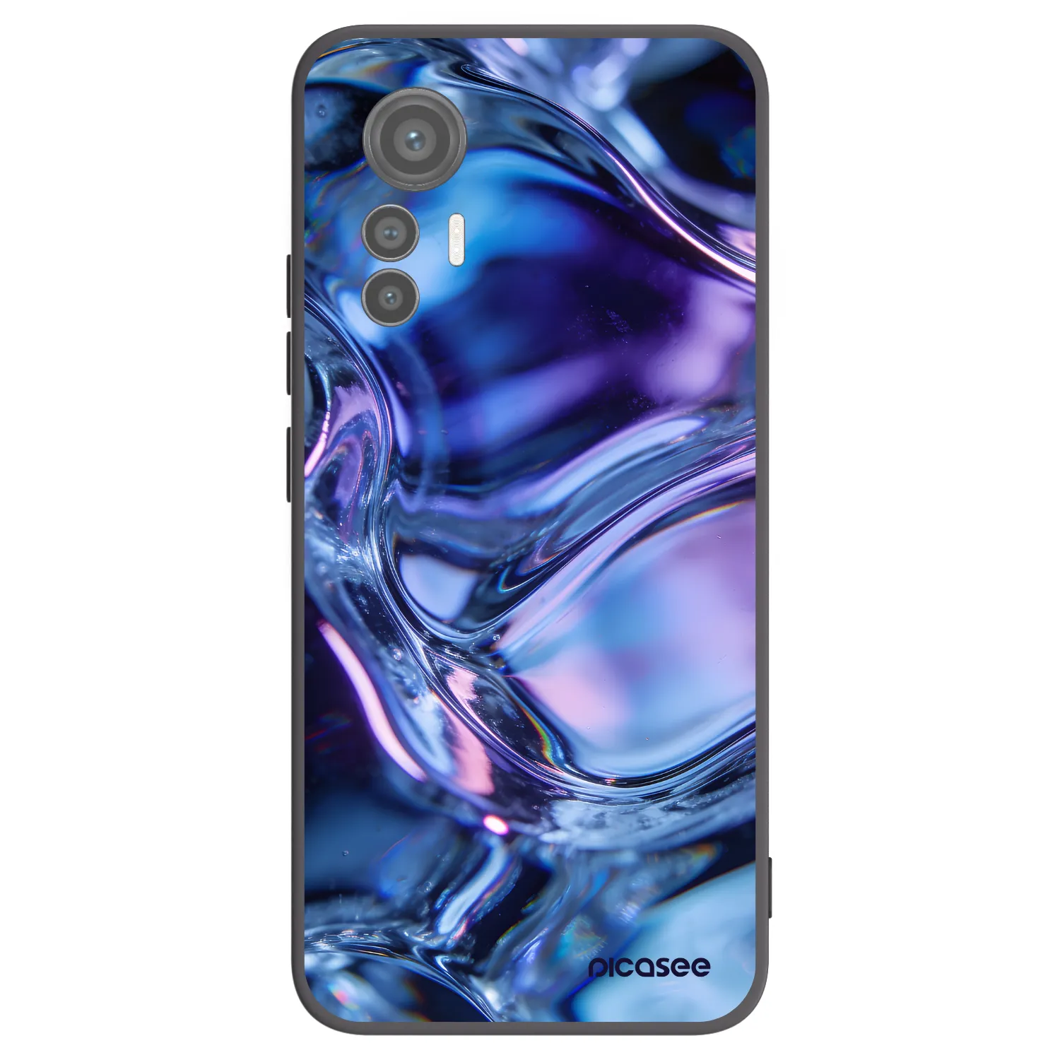 Picasee silikonový černý obal pro Xiaomi 12 Lite - Iris liquid