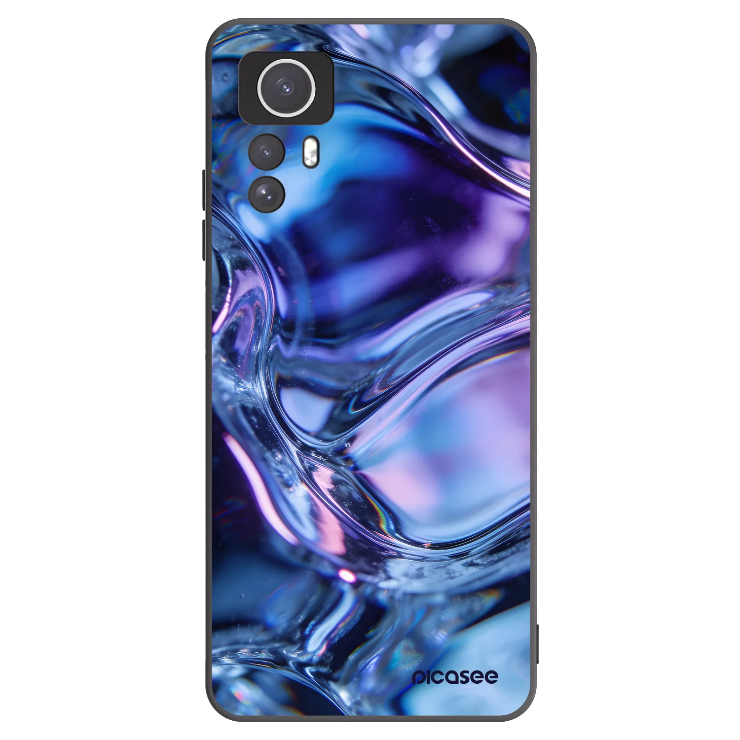 Picasee silikonový černý obal pro Xiaomi Redmi Note 12S - Iris liquid