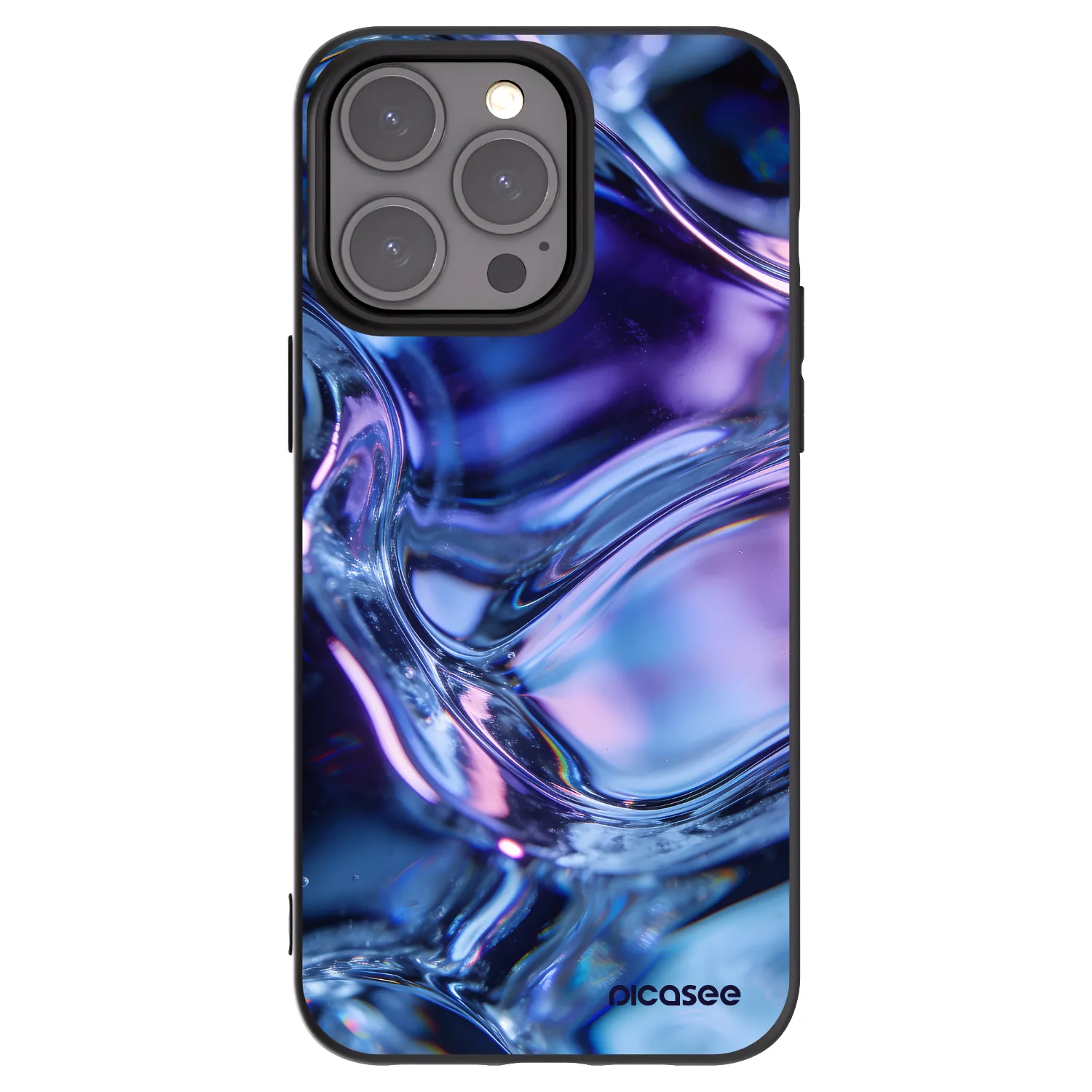 Picasee silikonový černý obal pro Apple iPhone 15 Pro Max - Iris liquid