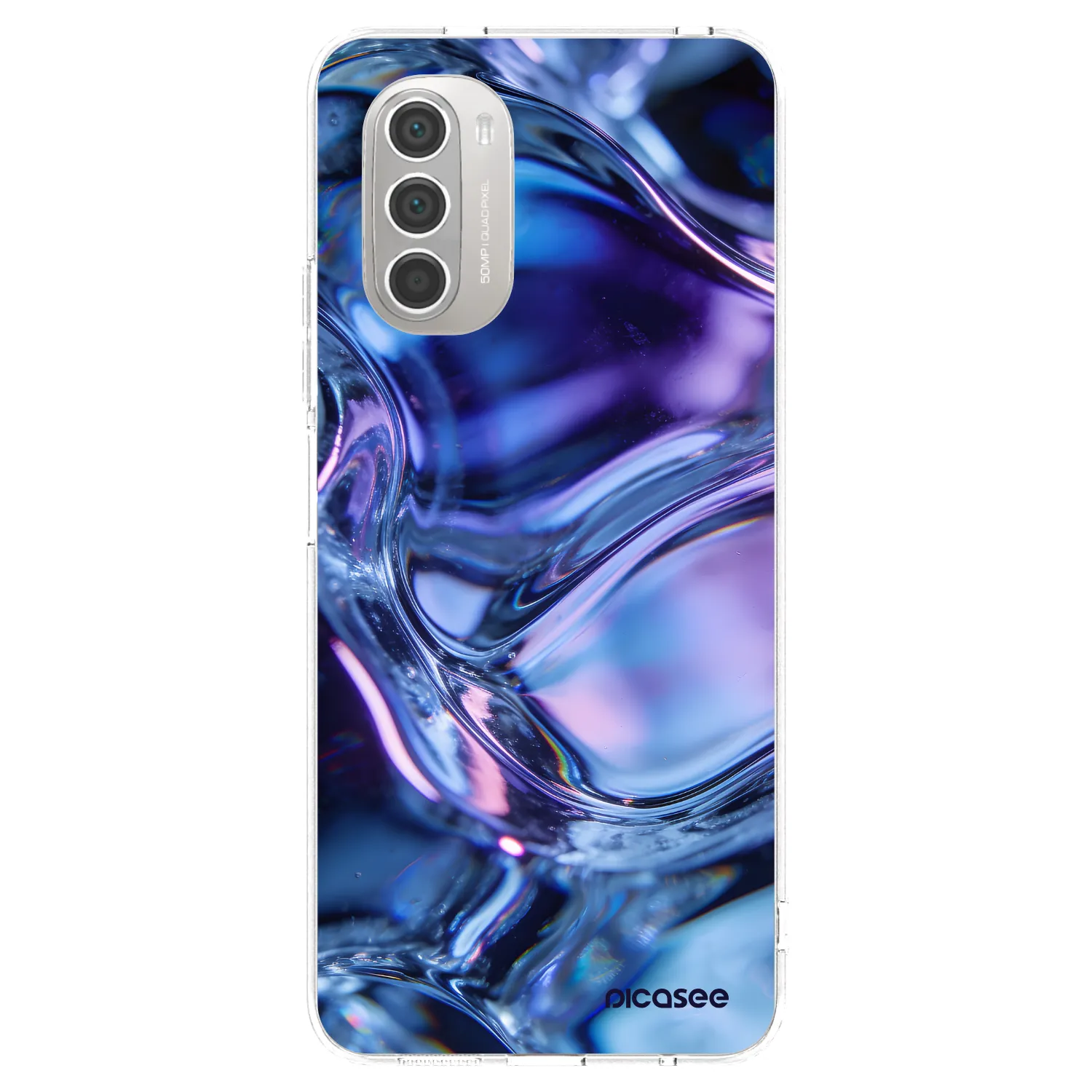 Picasee silikonový průhledný obal pro Motorola Moto G51 - Iris liquid