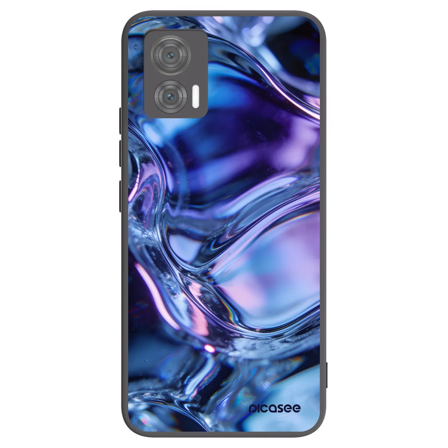 Picasee silikonový černý obal pro Motorola Edge 30 Neo - Iris liquid