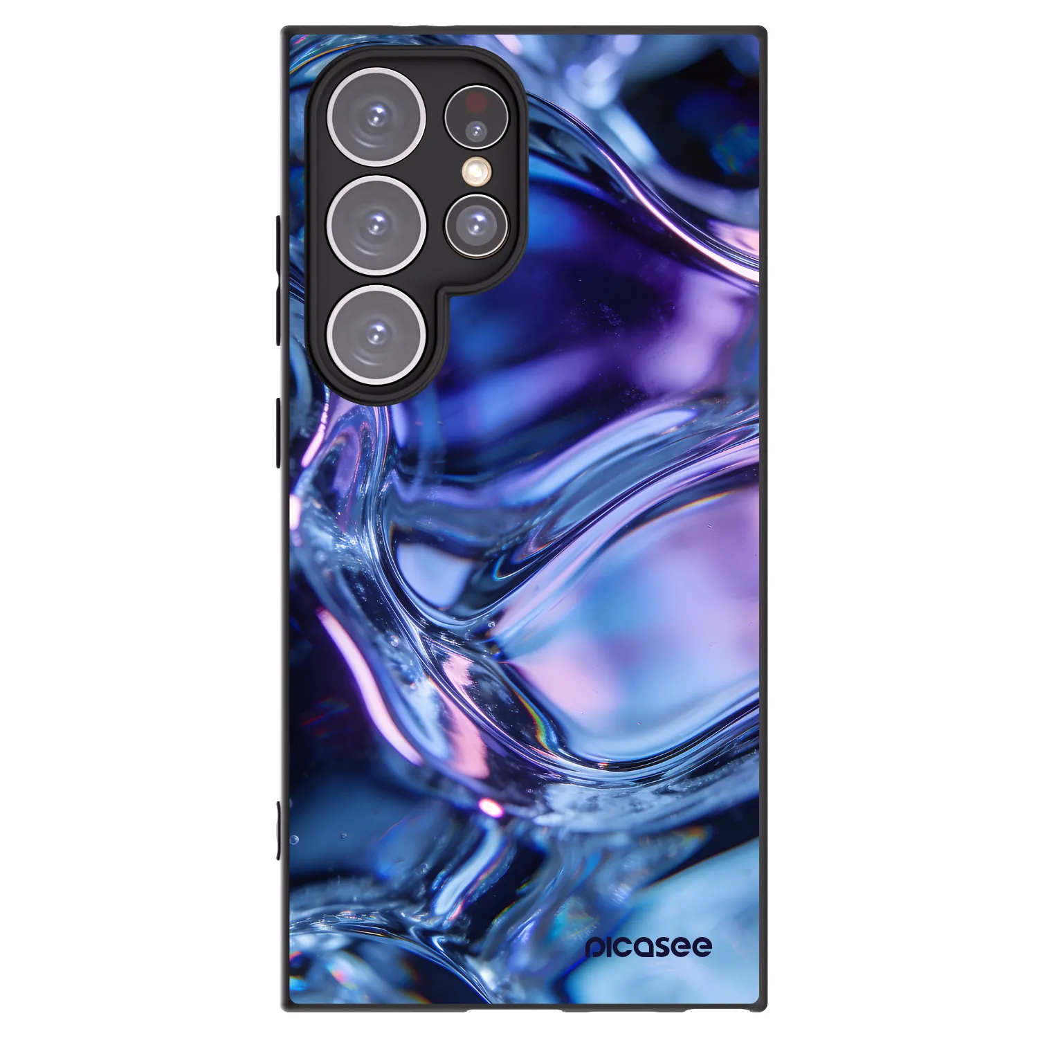 Picasee silikonový černý obal pro Samsung Galaxy S24 Ultra S928B 5G - Iris liquid