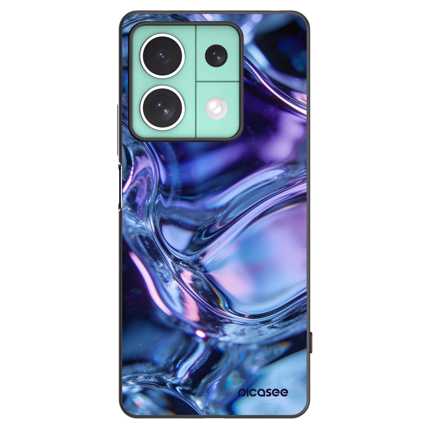 Picasee silikonový černý obal pro Xiaomi Redmi Note 13 5G - Iris liquid