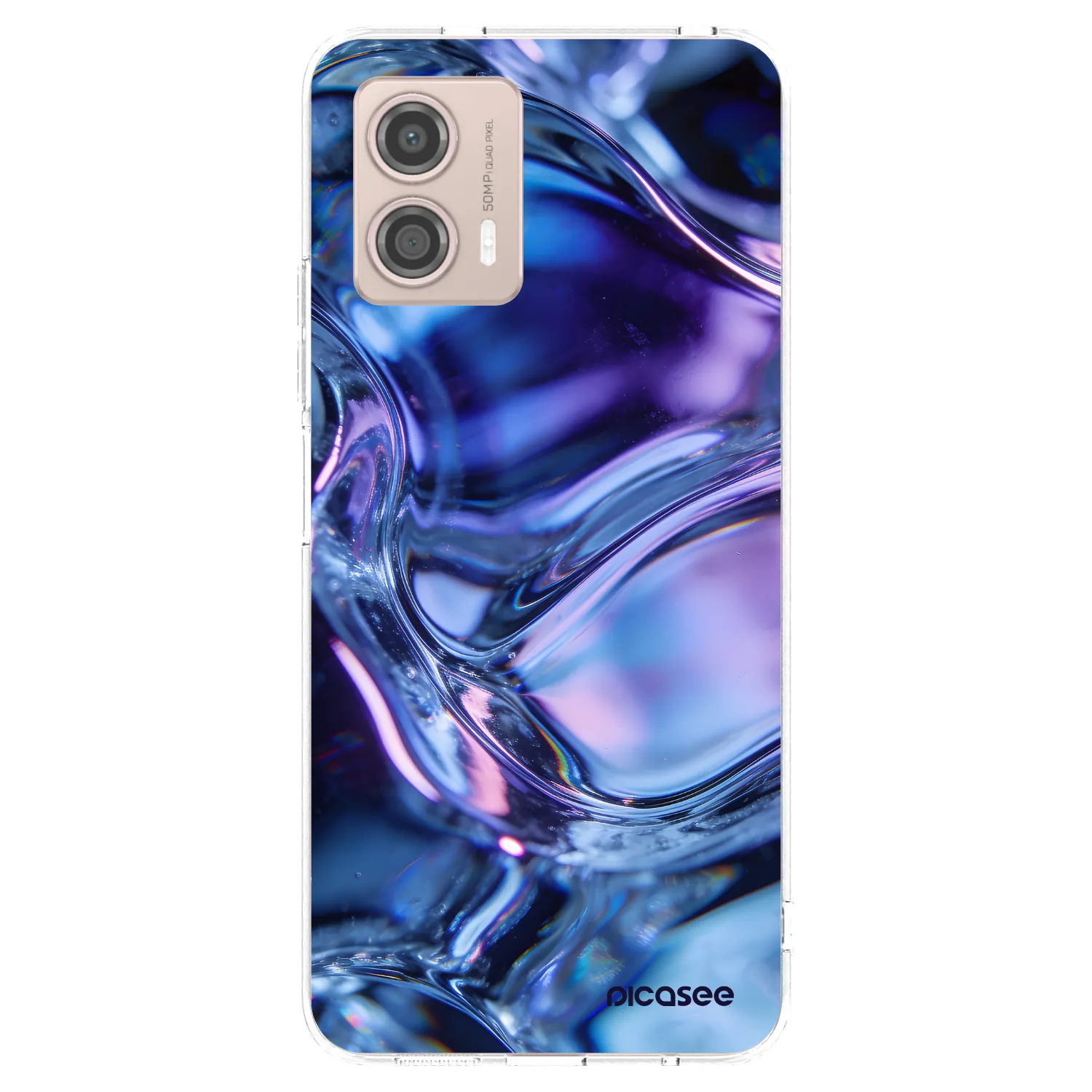 Picasee silikonový průhledný obal pro Motorola Moto G53 5G - Iris liquid