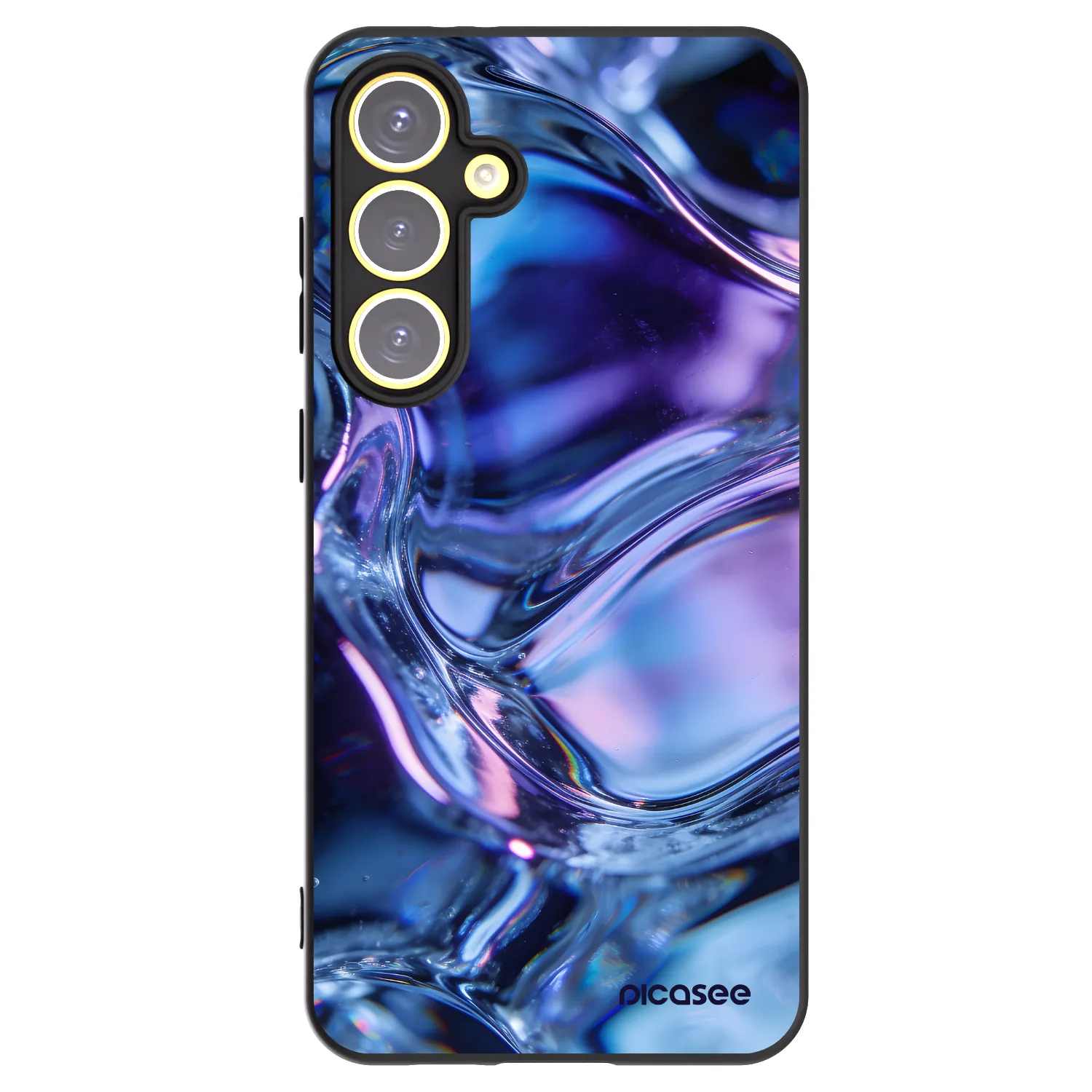 Picasee silikonový černý obal pro Samsung Galaxy S24 FE S721B - Iris liquid