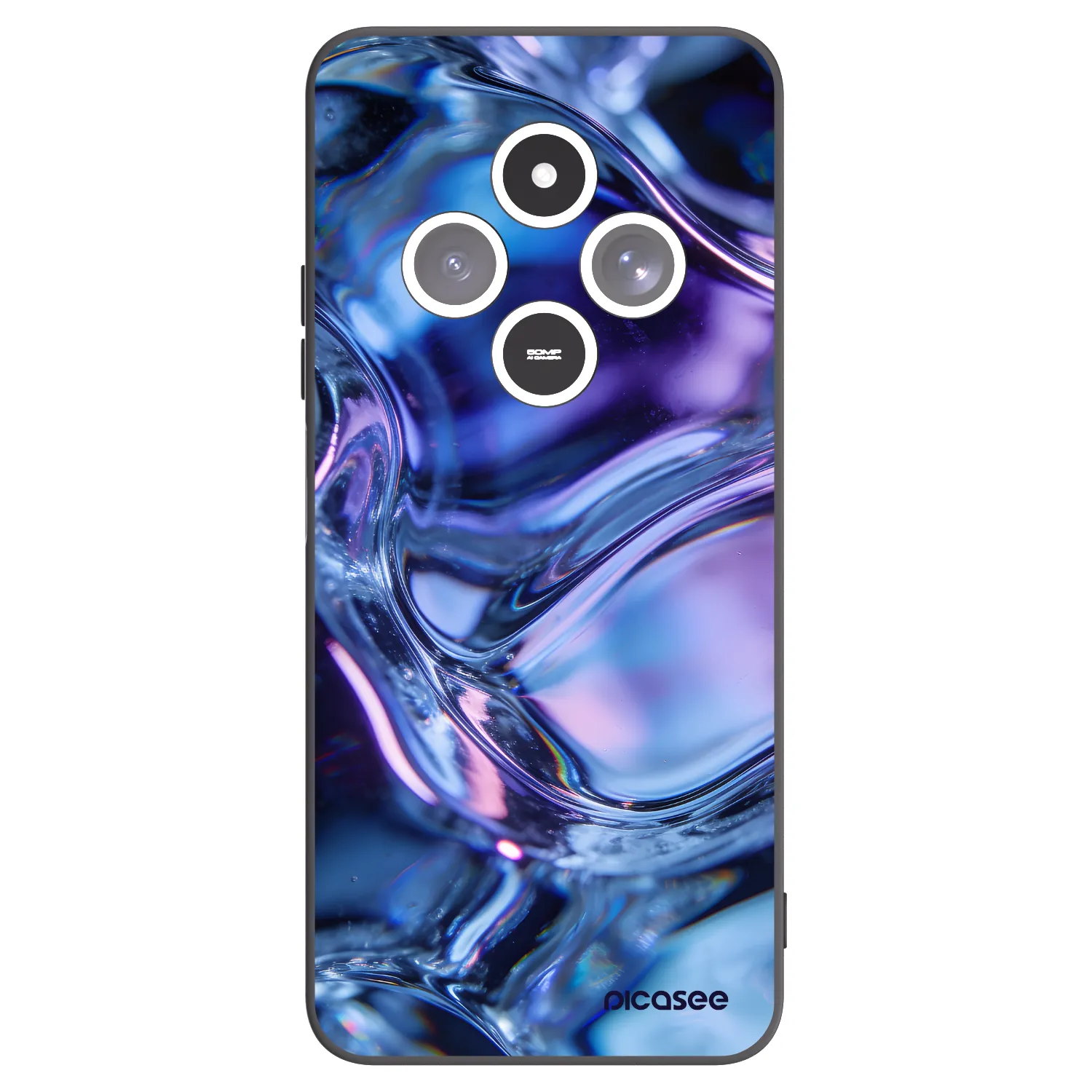 Picasee silikonový černý obal pro Xiaomi Redmi 14C - Iris liquid