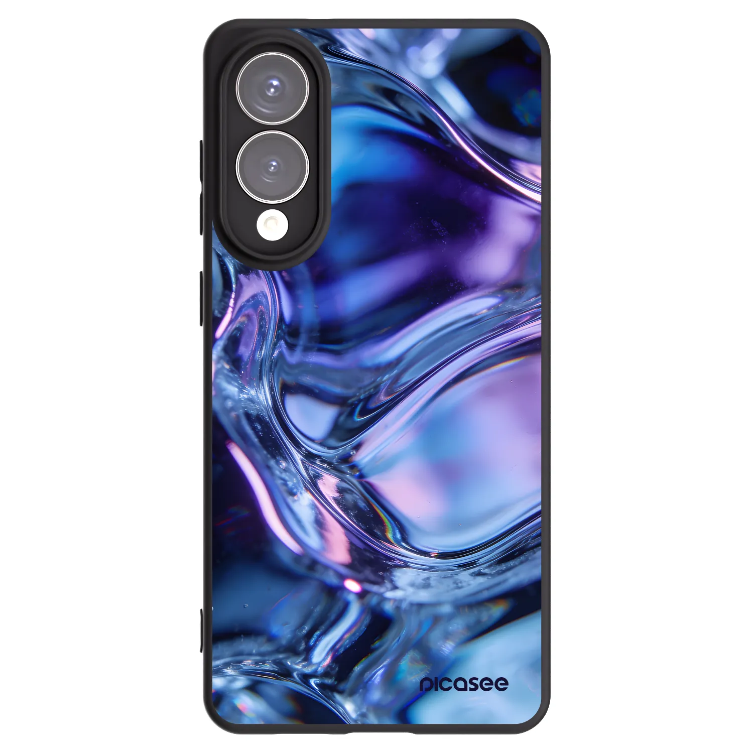 Picasee silikonový černý obal pro Samsung Galaxy S25 Edge 5G - Iris liquid