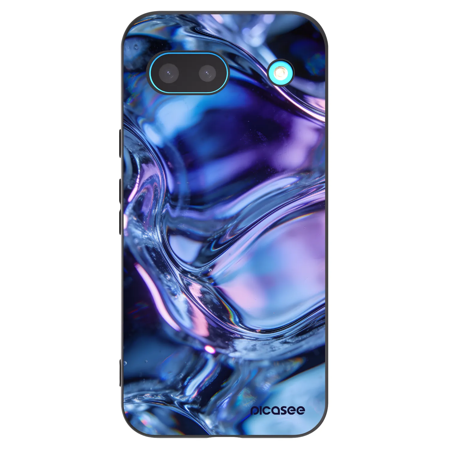 Picasee silikonový černý obal pro Google Pixel 8a - Iris liquid