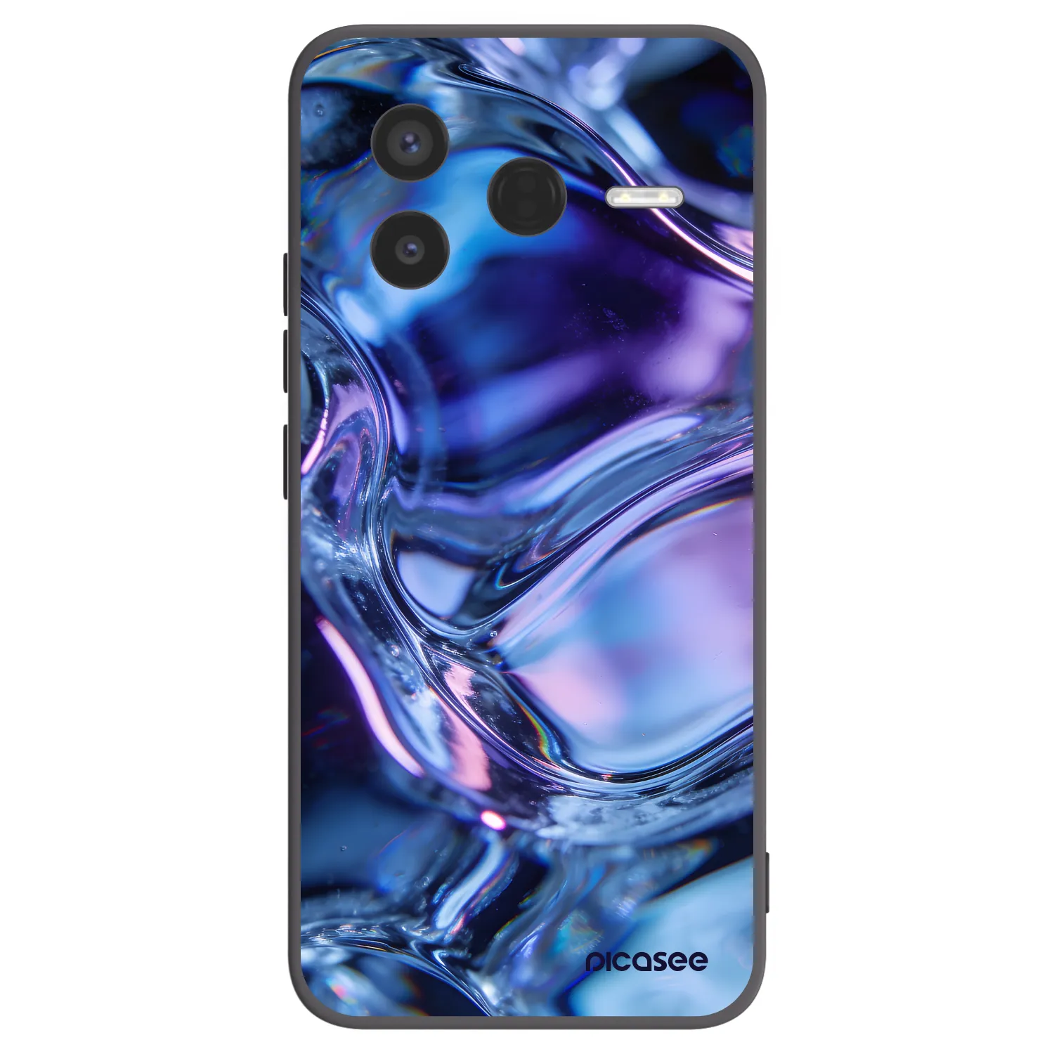 Picasee silikonový černý obal pro Xiaomi Poco F7 Pro 5G - Iris liquid
