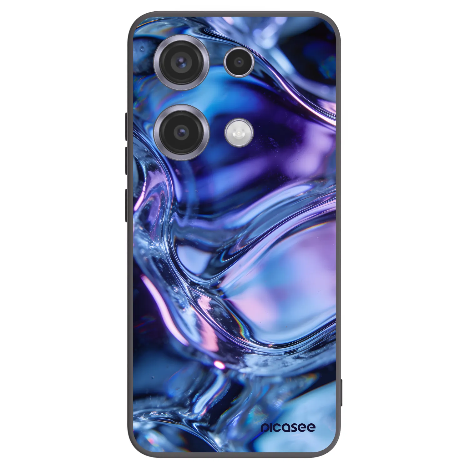 Picasee silikonový černý obal pro Xiaomi Redmi Note 14S - Iris liquid