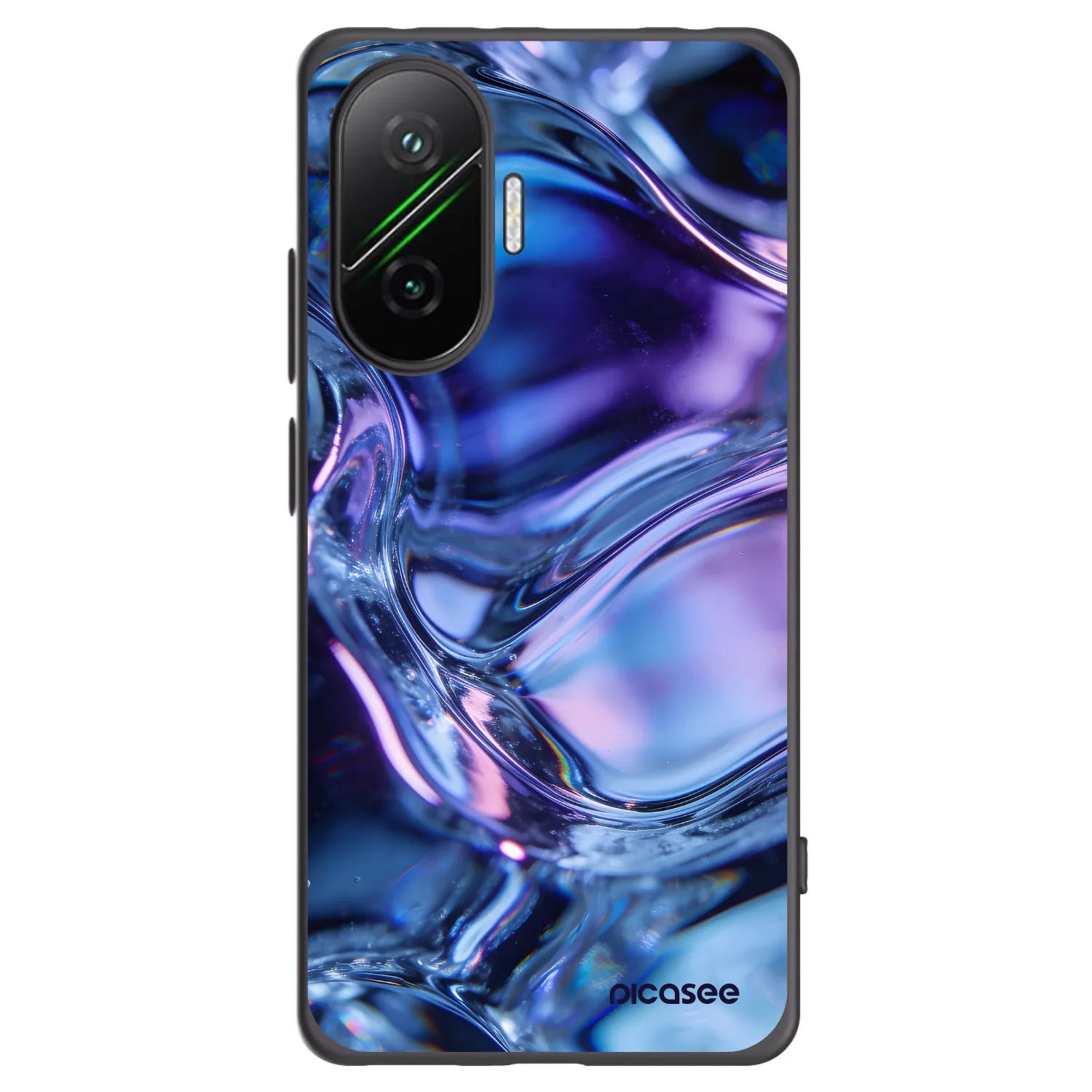 Picasee silikonový černý obal pro Xiaomi Poco F7 5G - Iris liquid
