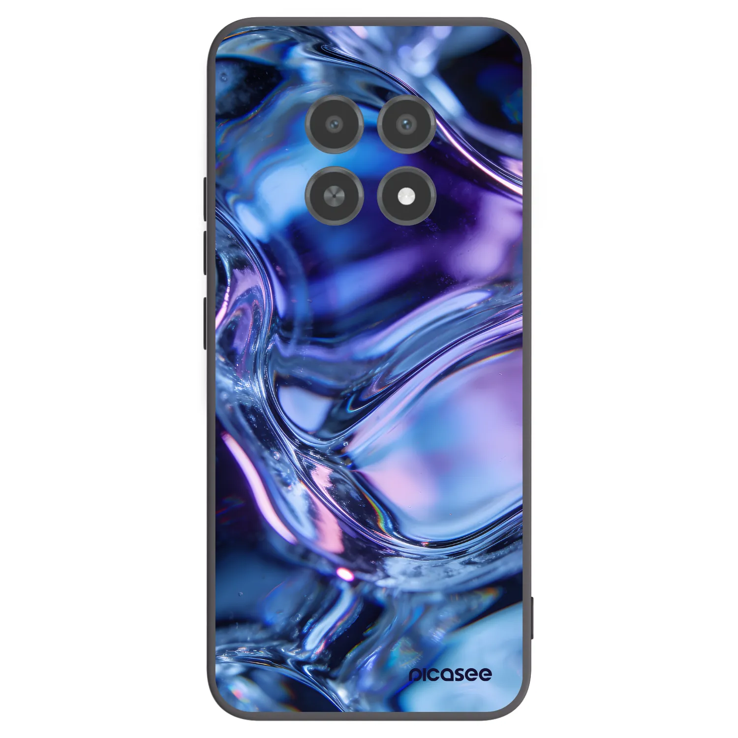 Picasee silikonový černý obal pro Realme 12X - Iris liquid