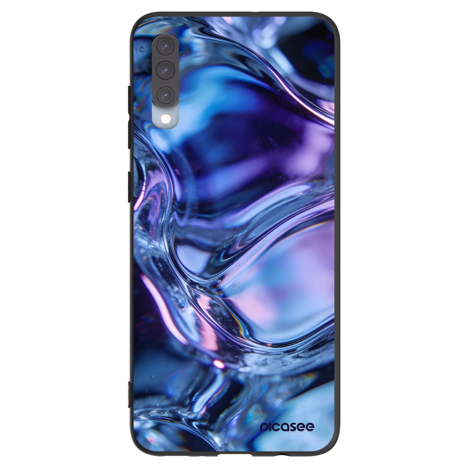 Picasee silikonový černý obal pro Samsung Galaxy A70 A705F - Iris liquid