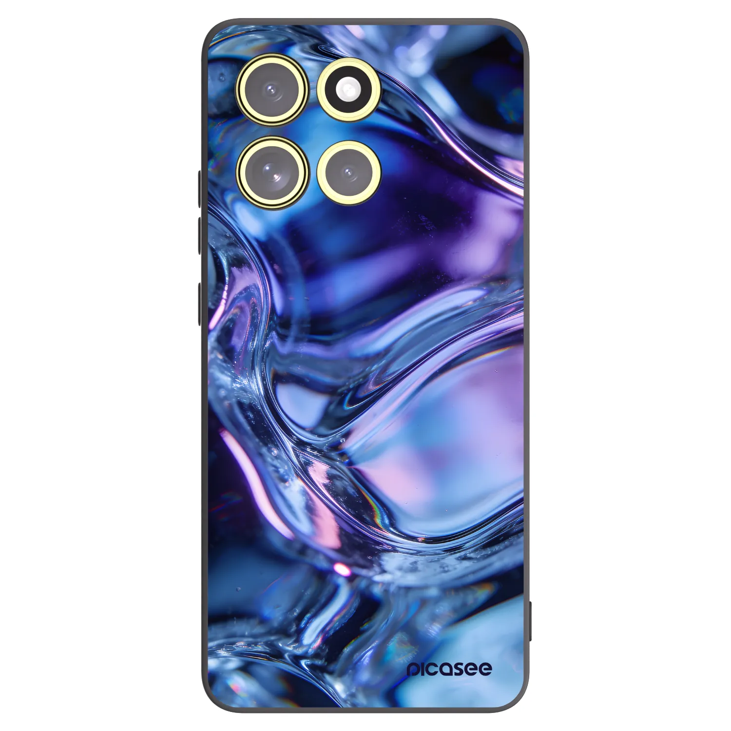 Picasee silikonový černý obal pro Motorola Moto G86 5G - Iris liquid