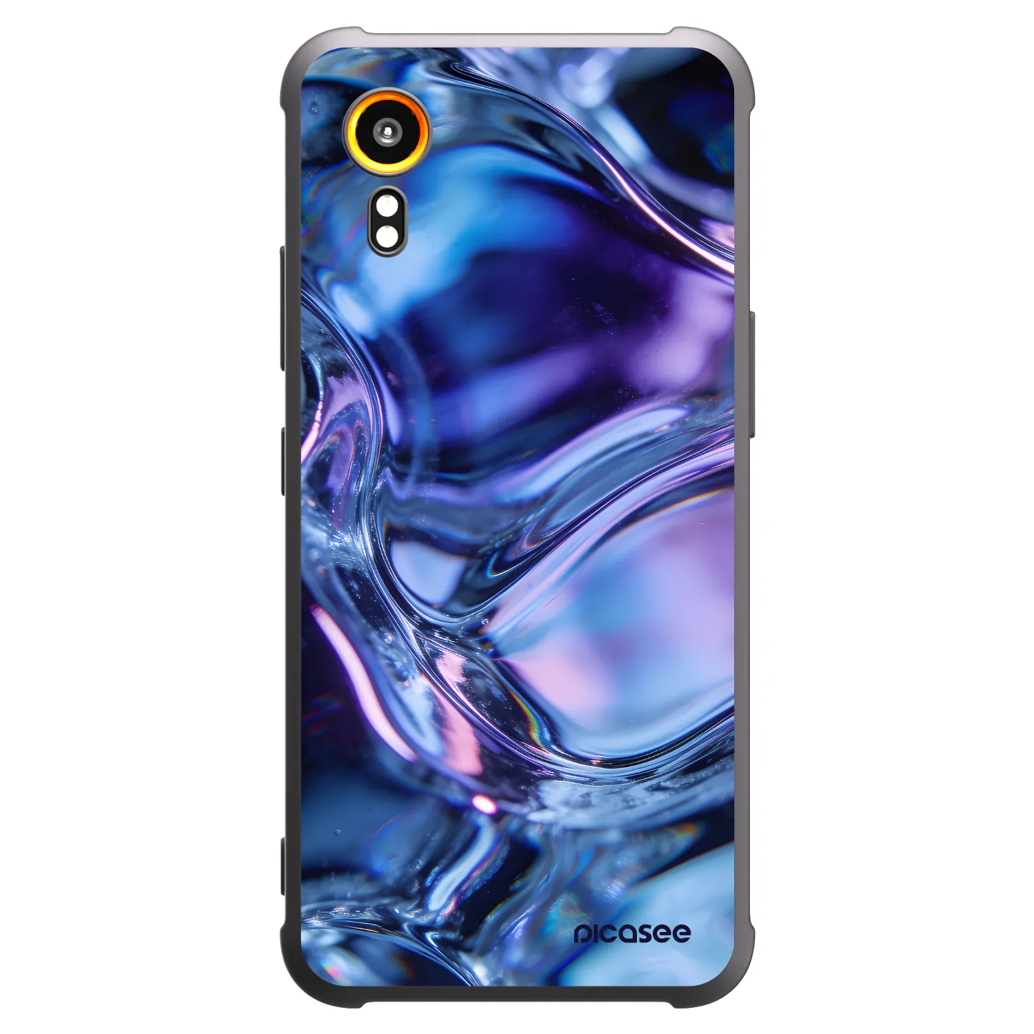 Picasee silikonový černý obal pro Samsung Galaxy XCover 7 - Iris liquid