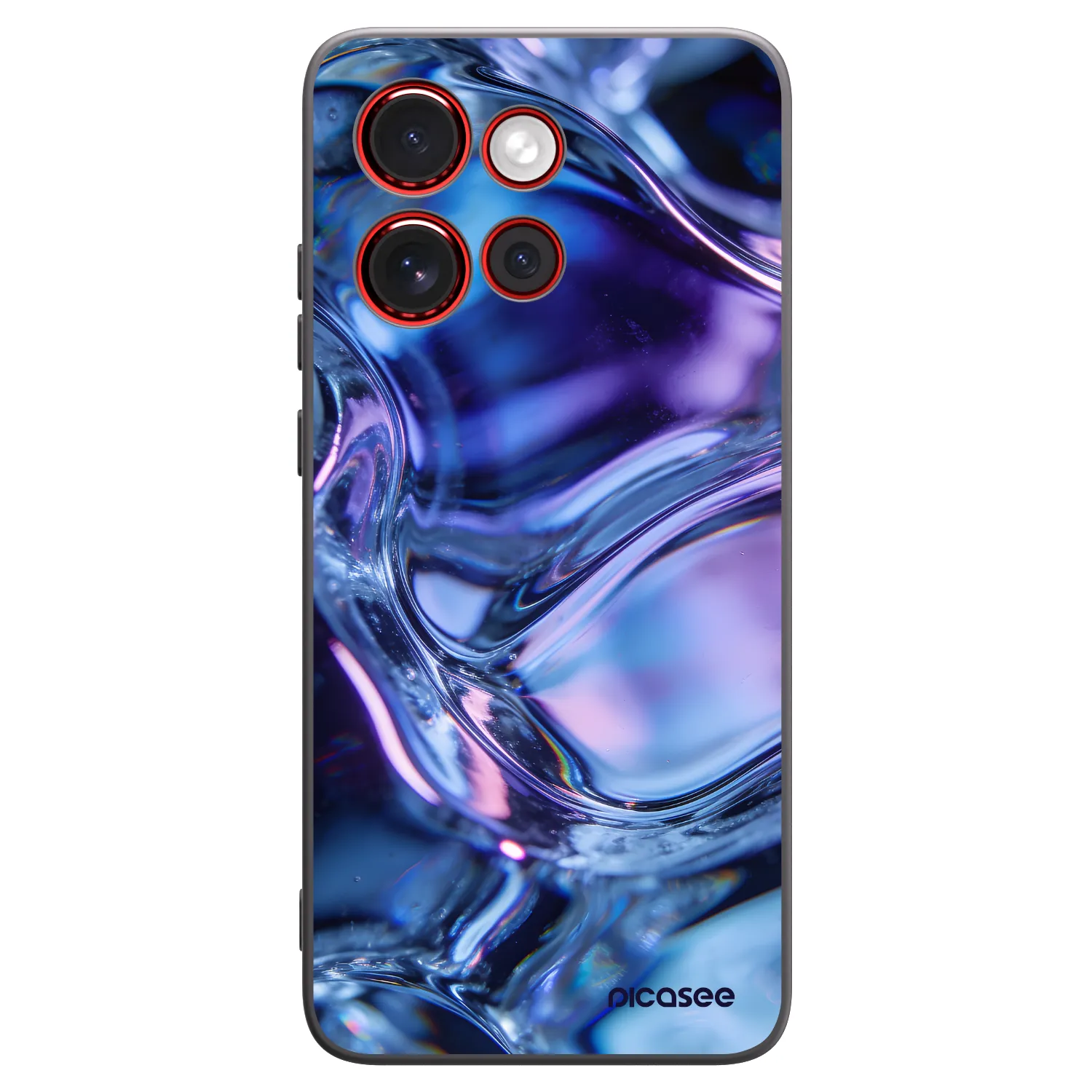 Picasee silikonový černý obal pro Motorola Edge 60 Neo 5G - Iris liquid