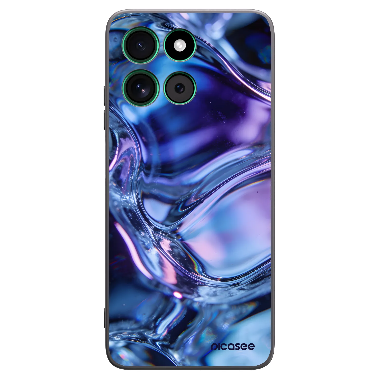 Picasee silikonový černý obal pro Motorola Moto G57 Power - Iris liquid