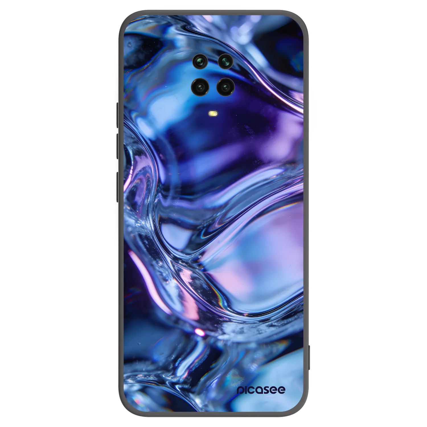 Picasee silikonový černý obal pro Xiaomi Redmi Note 9 Pro - Iris liquid
