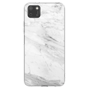 Picasee silikonový průhledný obal pro Huawei Y5P - White marble