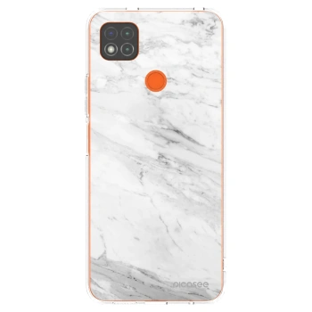 Picasee silikonový průhledný obal pro Xiaomi Redmi 9C - White marble