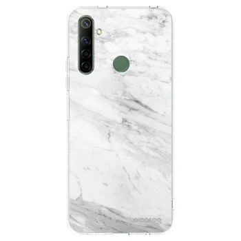 Picasee silikonový průhledný obal pro Realme 6i - White marble