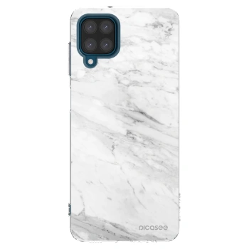 Picasee silikonový průhledný obal pro Samsung Galaxy A12 A125F - White marble