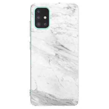 Picasee silikonový průhledný obal pro Samsung Galaxy M31s - White marble
