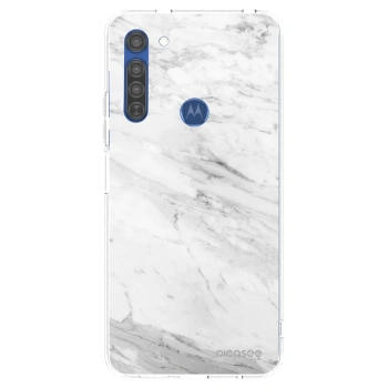 Obal pro Motorola Moto G8 - White marble