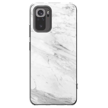 Picasee silikonový průhledný obal pro Xiaomi Redmi Note 10 - White marble