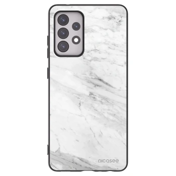 Picasee silikonový černý obal pro Samsung Galaxy A52 5G A525F - White marble