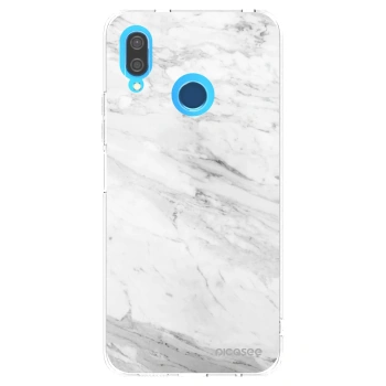 Picasee silikonový průhledný obal pro Huawei P20 Lite - White marble