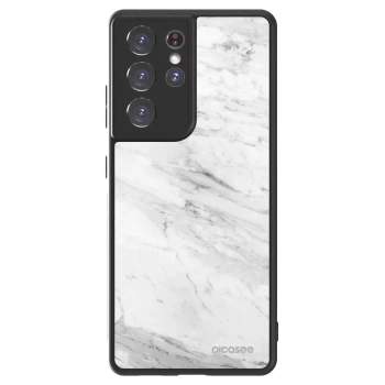 Picasee ULTIMATE CASE pro Samsung Galaxy S21 Ultra 5G G998B - White marble