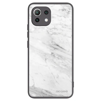 Picasee silikonový černý obal pro Xiaomi Mi 11 Lite - White marble
