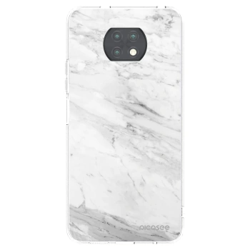 Picasee silikonový průhledný obal pro Xiaomi Redmi Note 9T - White marble