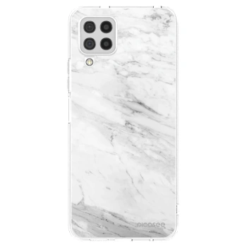 Picasee silikonový průhledný obal pro Samsung Galaxy A22 A225F 4G - White marble