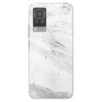 Picasee silikonový průhledný obal pro Vivo X60 Pro 5G - White marble