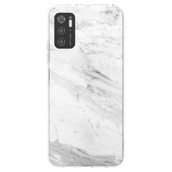 Picasee silikonový průhledný obal pro Xiaomi Poco M3 Pro 5G - White marble