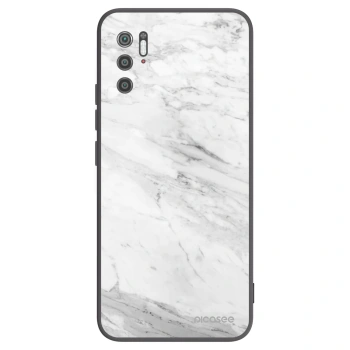 Picasee silikonový černý obal pro Xiaomi Poco M3 Pro 5G - White marble