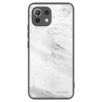Picasee silikonový černý obal pro Xiaomi 11 Lite 5G NE - White marble